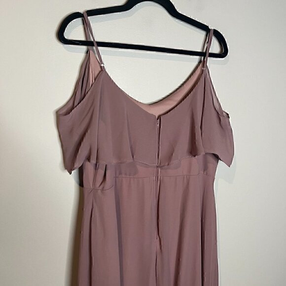 Birdy Grey Jane Convertible Cold Shoulder dress - Chiffon Dark Mauve - Picture 5 of 7